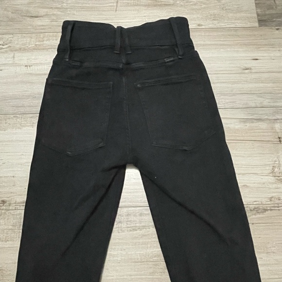 Like New Good American “Good Waist” Button Fly High Waisted Jeans - Size 0/25 - Picture 4 of 16